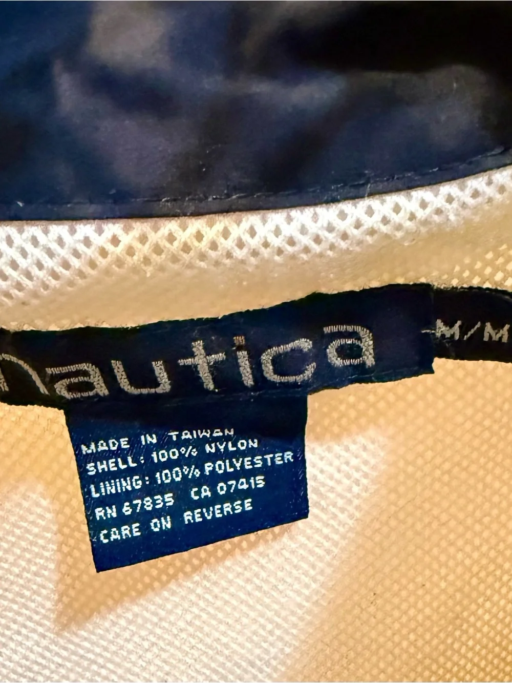 Nautica White Undershirt with Navy Branded Waistband and Red Logo